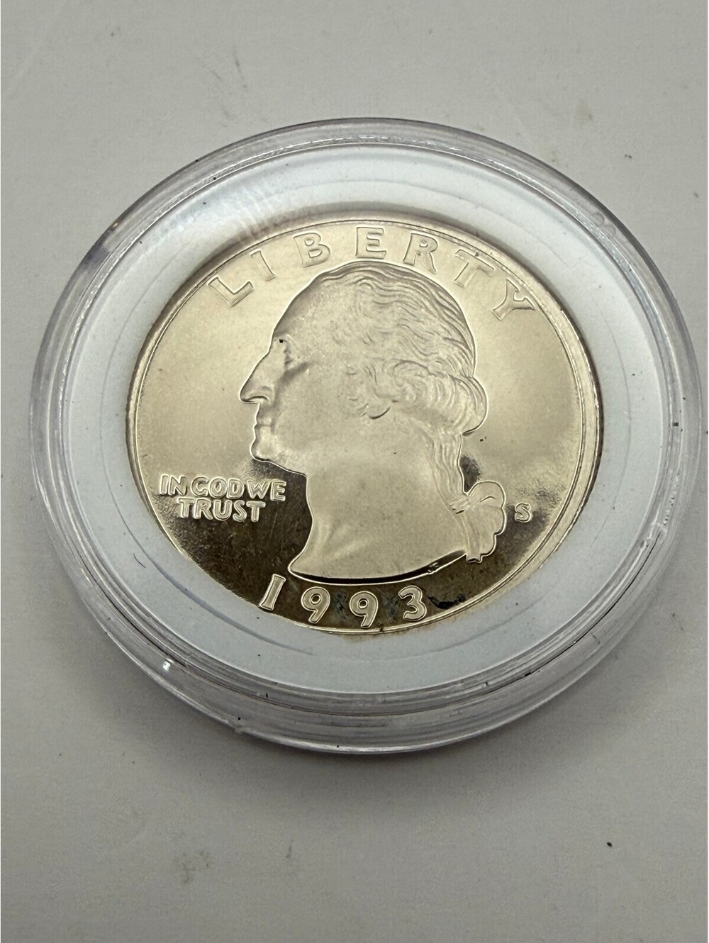 1993-S Washington Clad Proof Quarter Deep Cameo in Protective Capsule